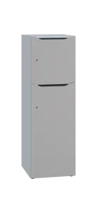 DOMINOU 32 úložná skříň 2-boxová, 1367x450x400 mm, korpus bílý, dvířka šedá